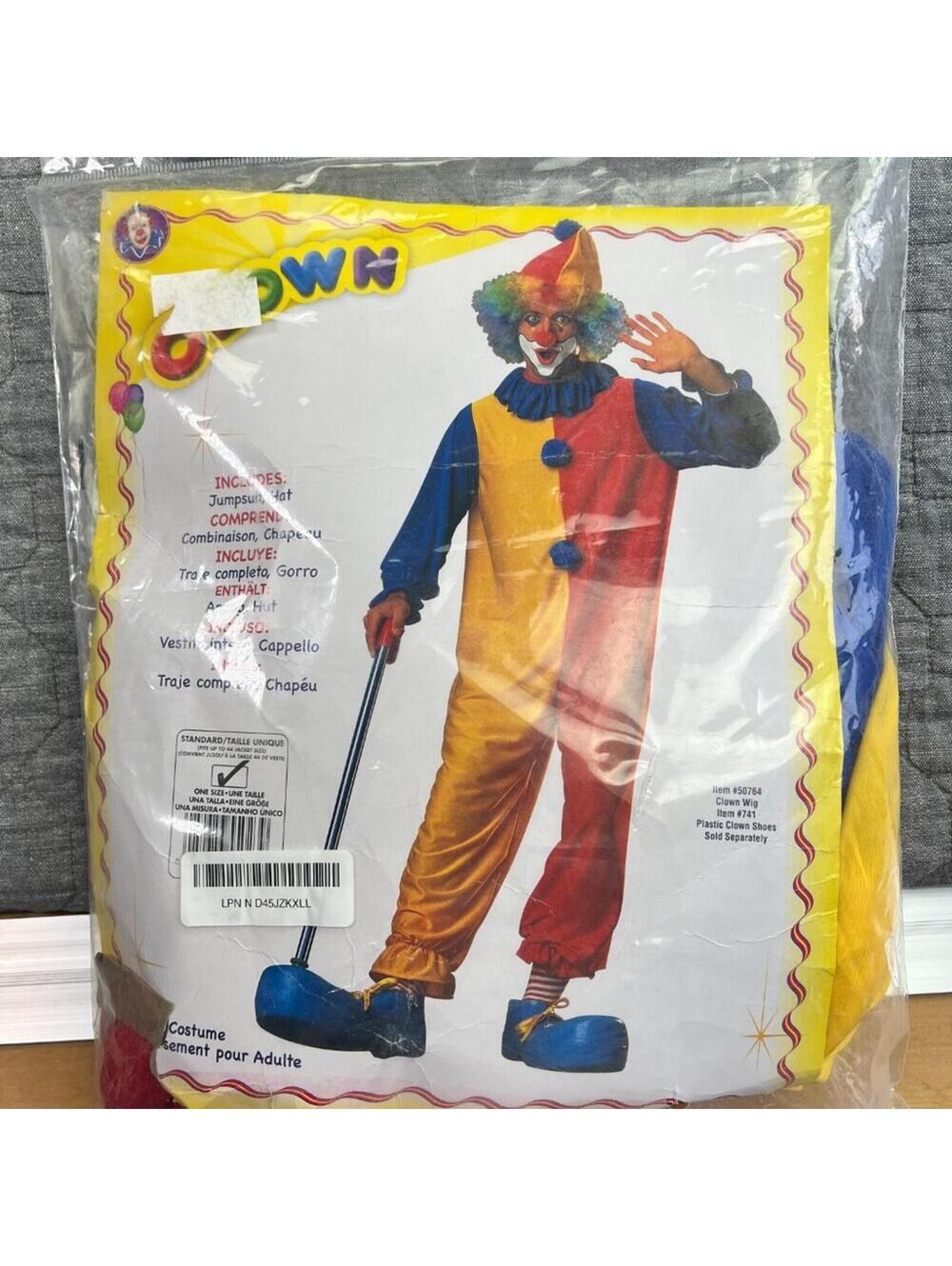 Clown Costume Adult One Size